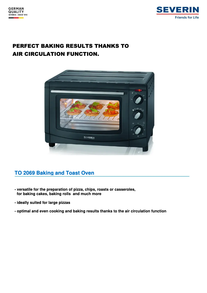 Page n°1 - Fiche technique Severin TO 2069