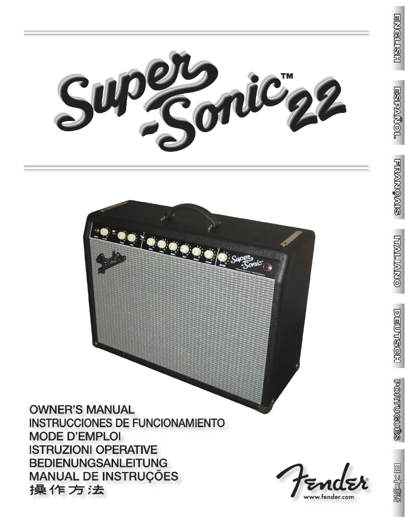 Page 1 de la notice Manuel utilisateur Fender Super-Sonic 22