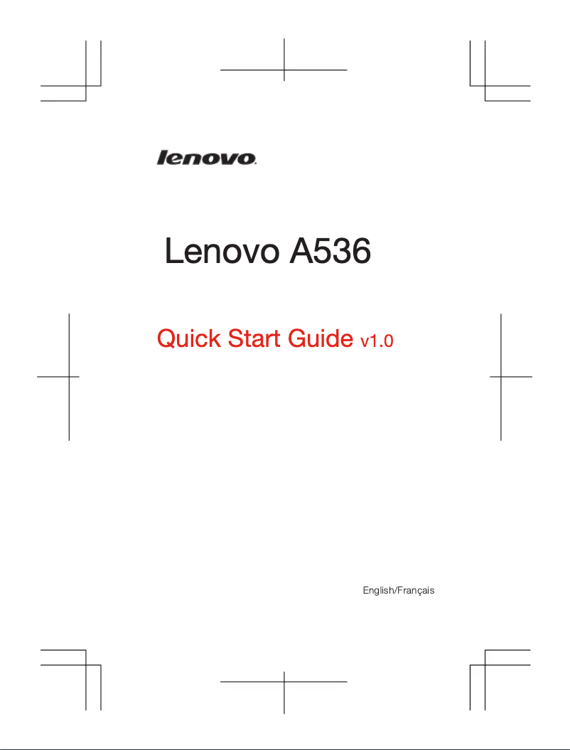 Page 1 de la notice Manuel utilisateur Lenovo Ideaphone A536