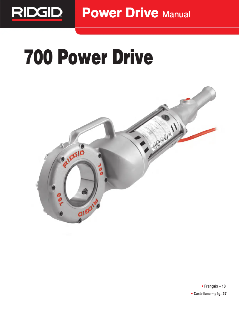 Image de la première page du manuel de l'appareil 700