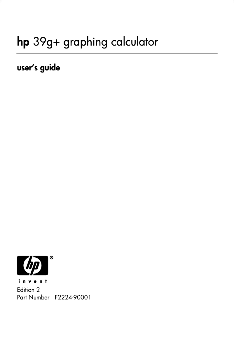 Image de la première page du manuel de l'appareil 39gII