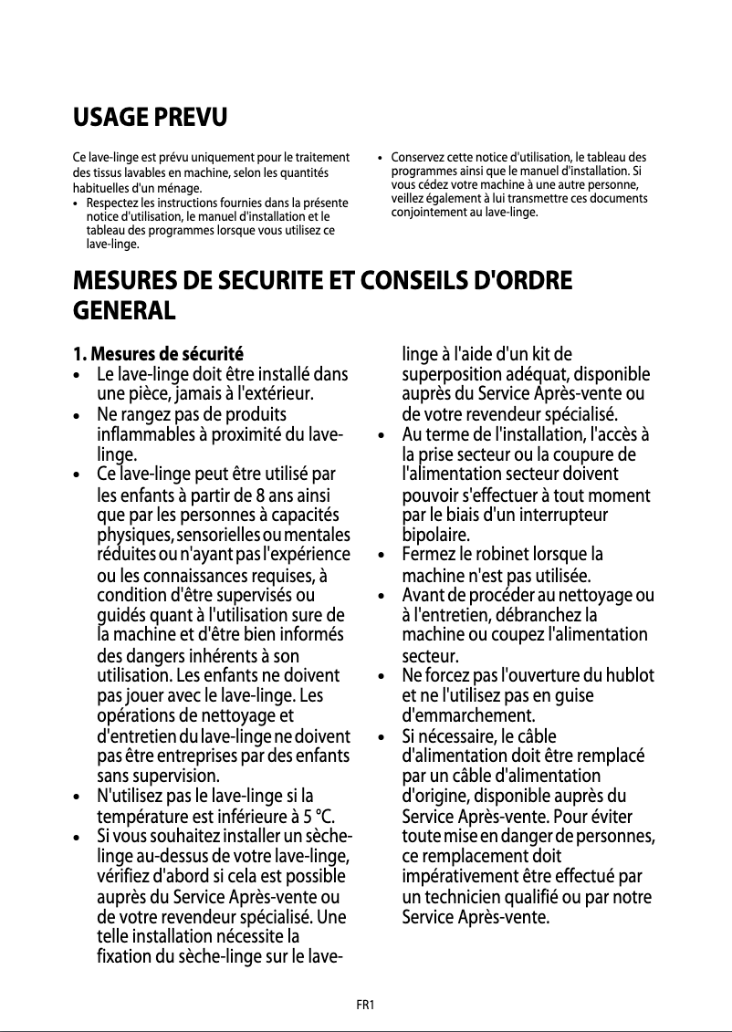 Image de la première page du manuel de l'appareil 6TH SENSE InfiniteCare AWO 174S3