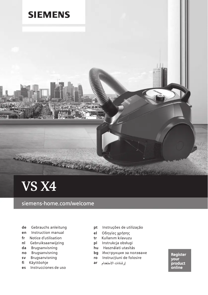 Page 1 de la notice Manuel utilisateur Siemens VSX41800