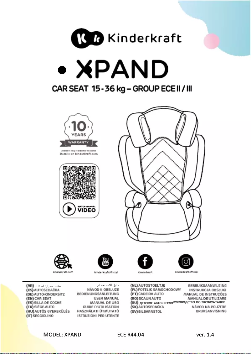 Page 1 de la notice Manuel utilisateur Kindercraft XPAND