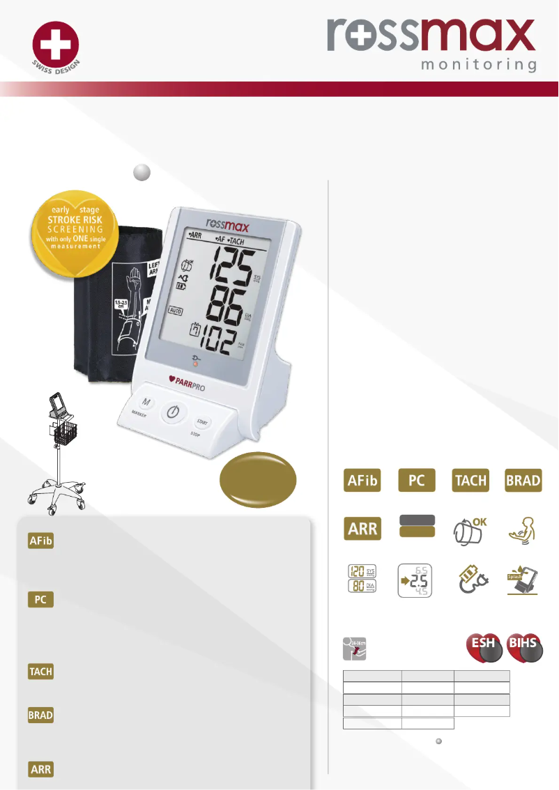 Page 1 de la notice Brochure Rossmax AC1000f