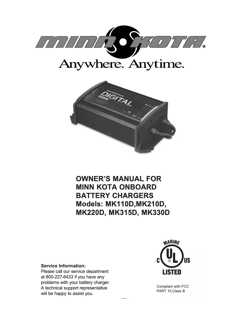 Page n°1 - Manuel utilisateur Minn Kota MK 330D