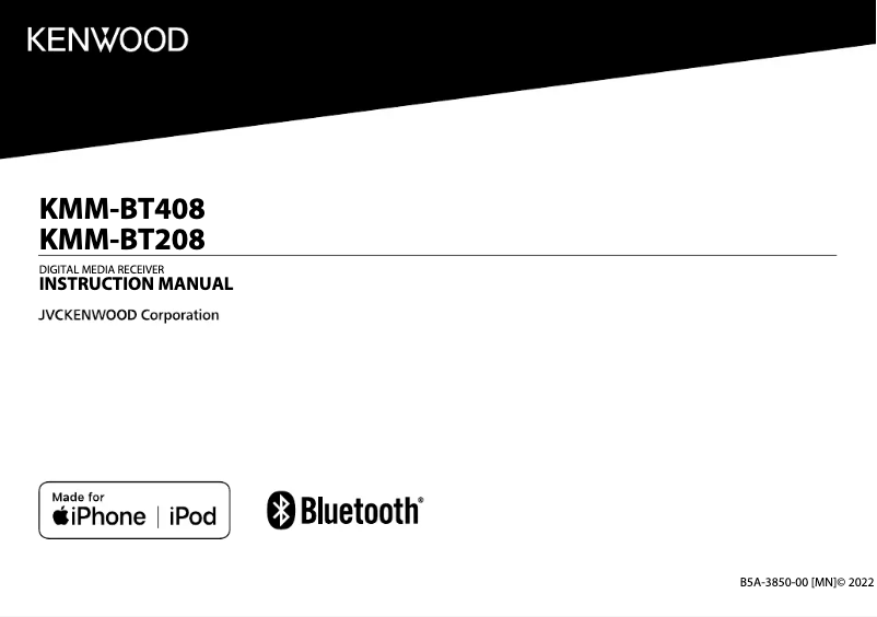 Página 1 del manual Manual de usuario Kenwood KMM-BT208