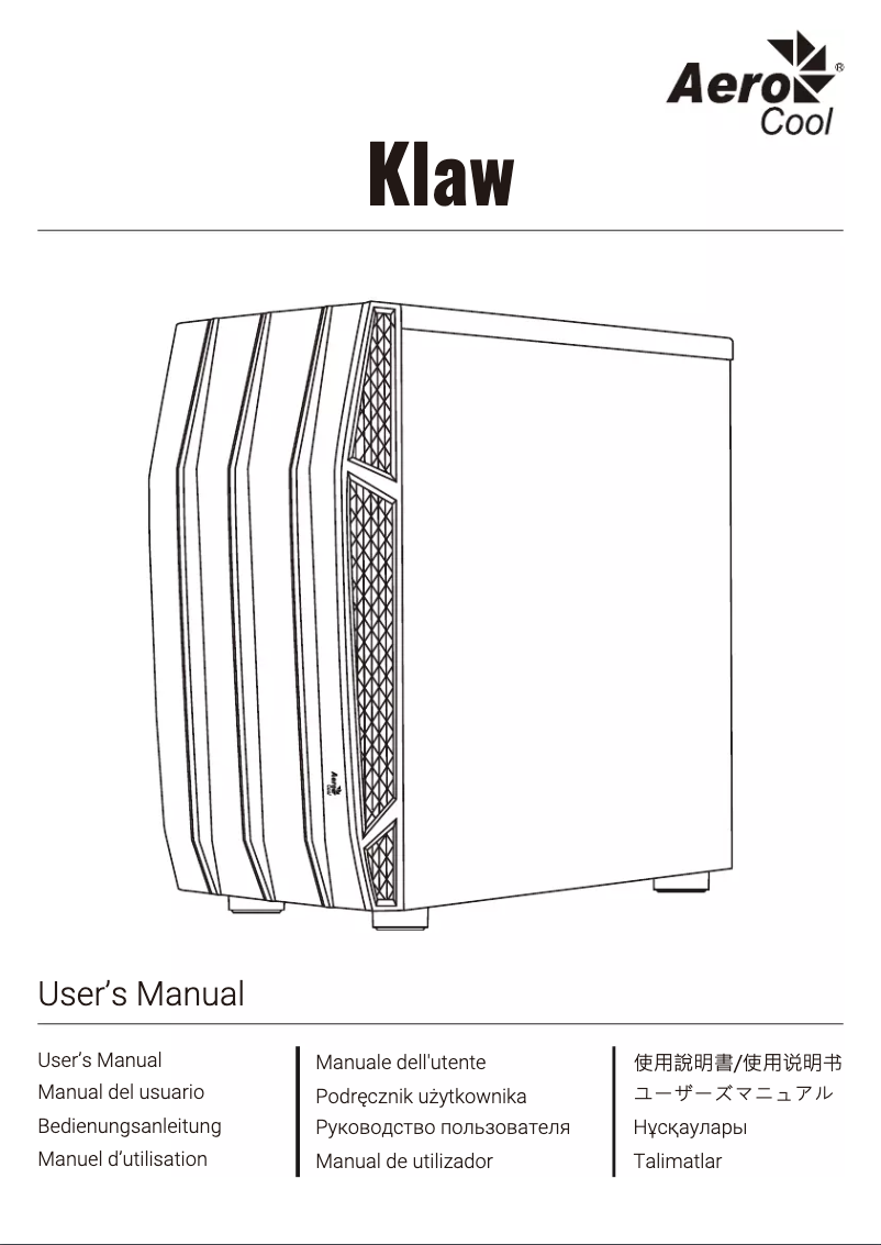 Page 1 de la notice Manuel utilisateur AeroCool Klaw