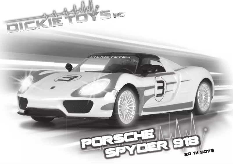 Page n°1 - Manuel utilisateur Dickie Porsche Spyder