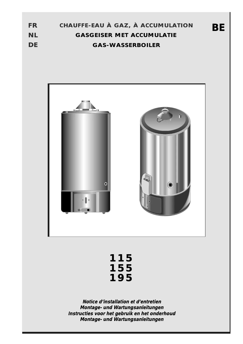 Image de la première page du manuel de l'appareil AGB 115