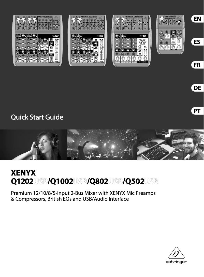 Image de la première page du manuel de l'appareil Xenyx Q802USB