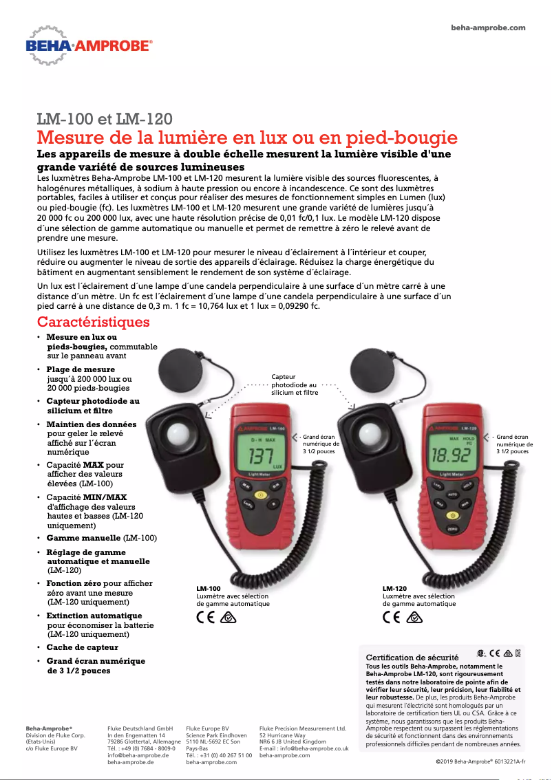 Image de la première page du manuel de l'appareil LM-120