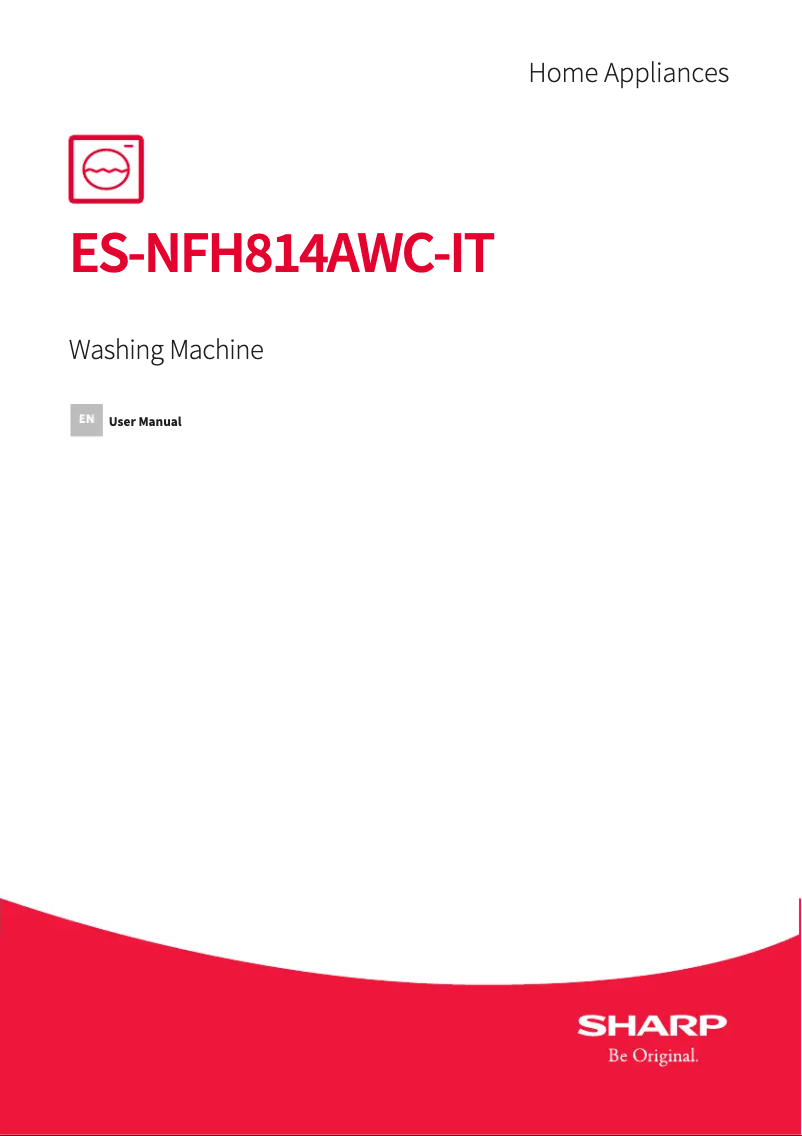 Page 1 de la notice Manuel utilisateur Sharp ES-NFH814AWC-IT