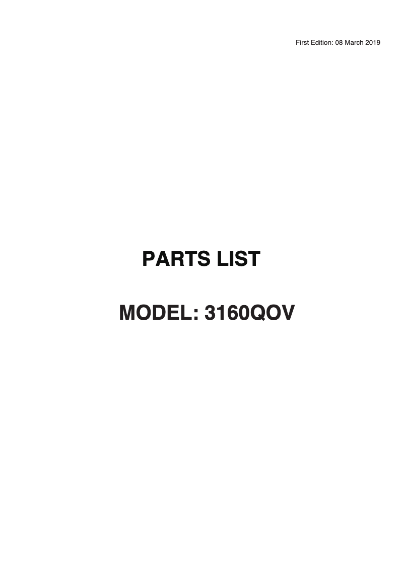 Image de la première page du manuel de l'appareil 3160QOV