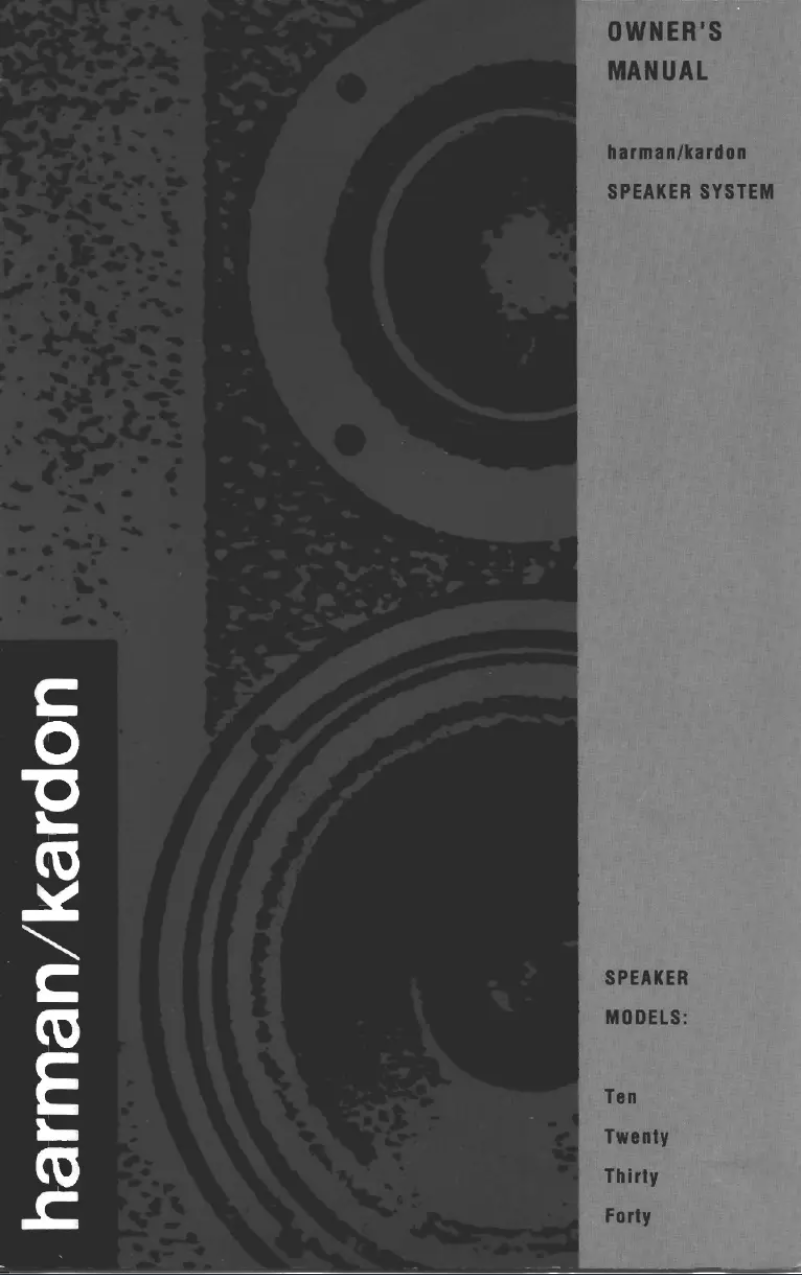 Page n°1 - Manuel utilisateur Harman Kardon Thirty
