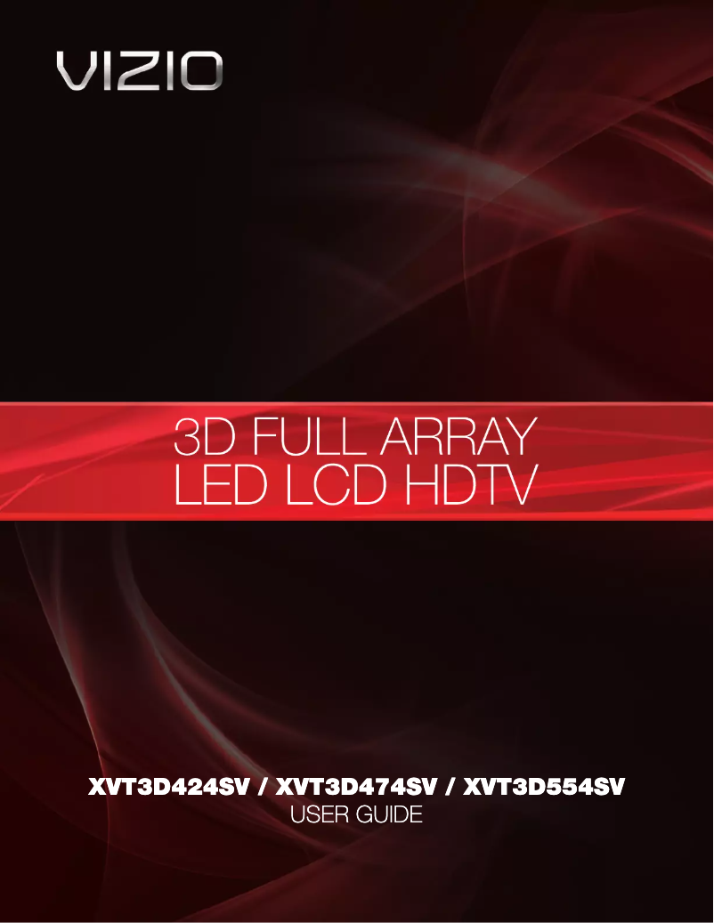 Página 1 del manual Manual de usuario VIZIO XVT3D474SV