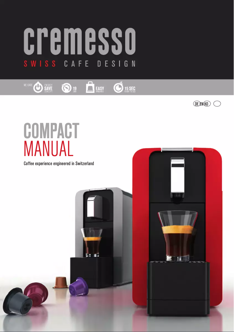 Page n°1 - Manuel utilisateur Cremesso Compact manual