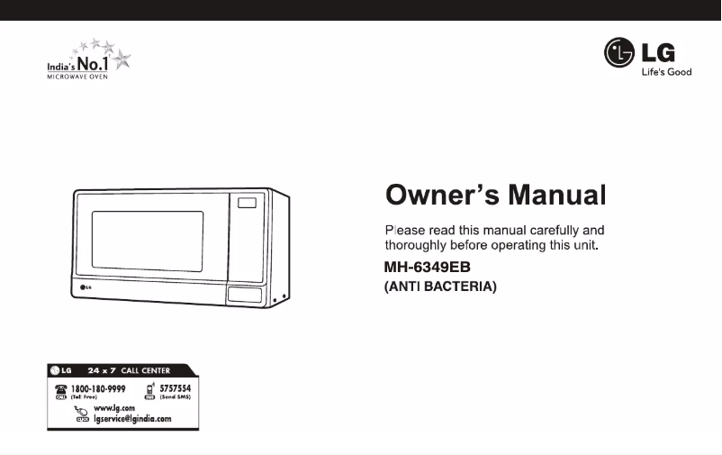 Page 1 de la notice Manuel utilisateur LG MH-6349EB