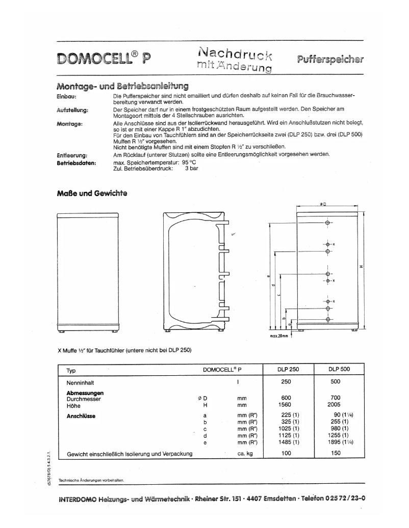 Image de la première page du manuel de l'appareil Domocell DLP250