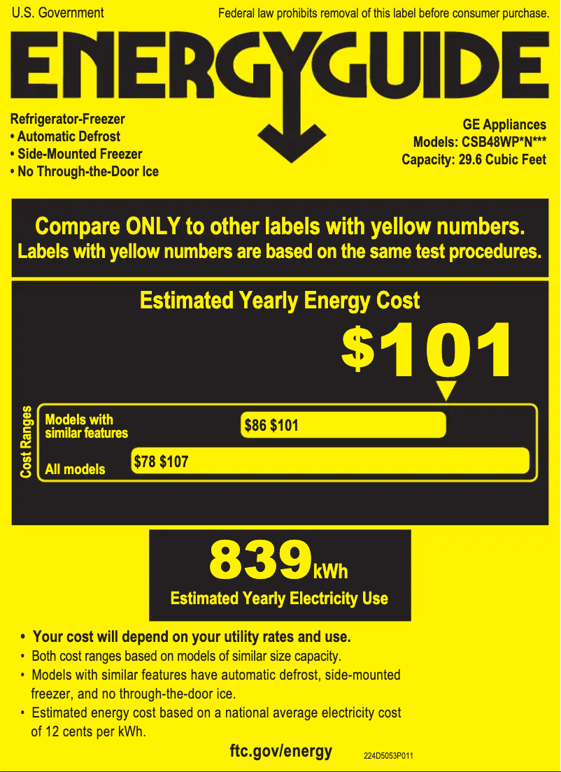 Image de la première page du manuel de l'appareil CSB48WP2NS1