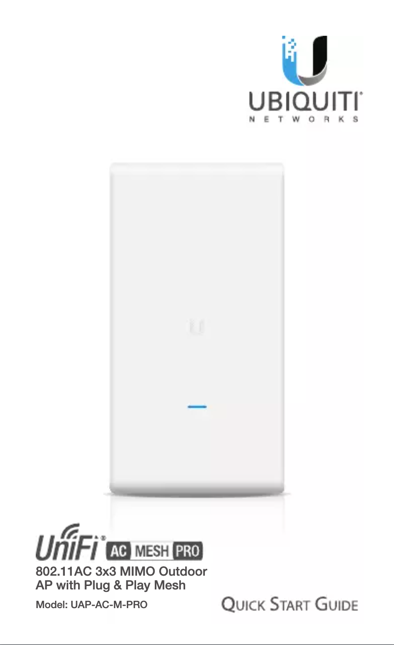 Página 1 del manual Manual de usuario Ubiquiti Networks UniFi AC Mesh Pro UAP-AC-M-PRO