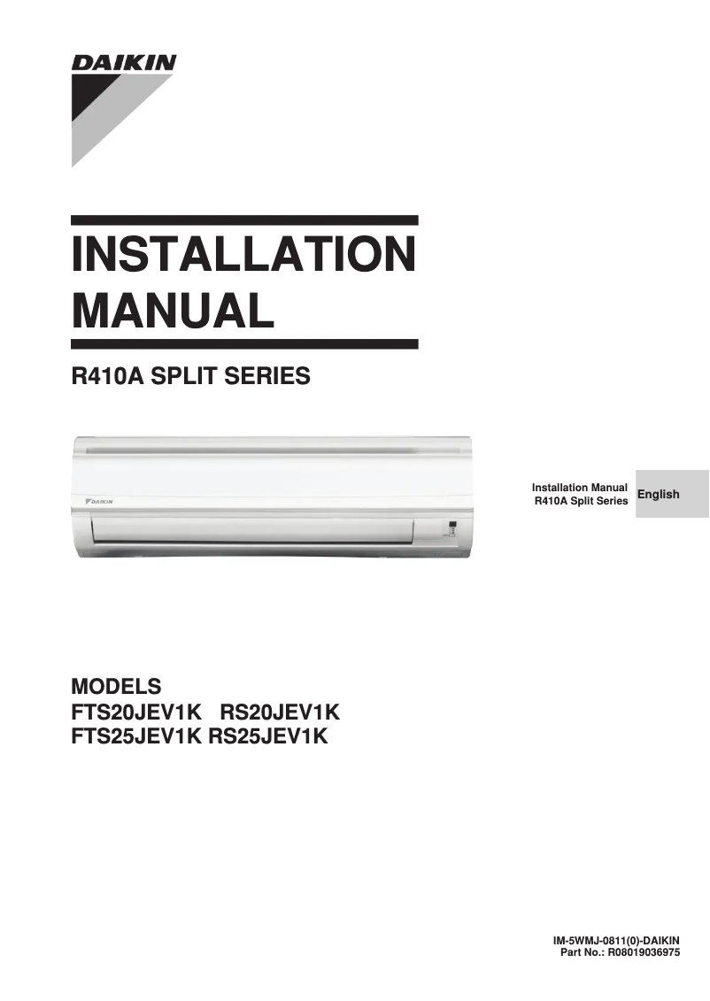 Página 1 del manual Manual de usuario Daikin RS20JEV1K