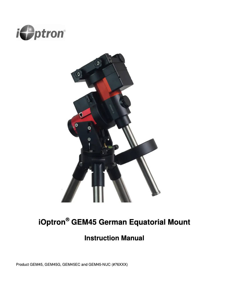 Image de la première page du manuel de l'appareil GEM45EC