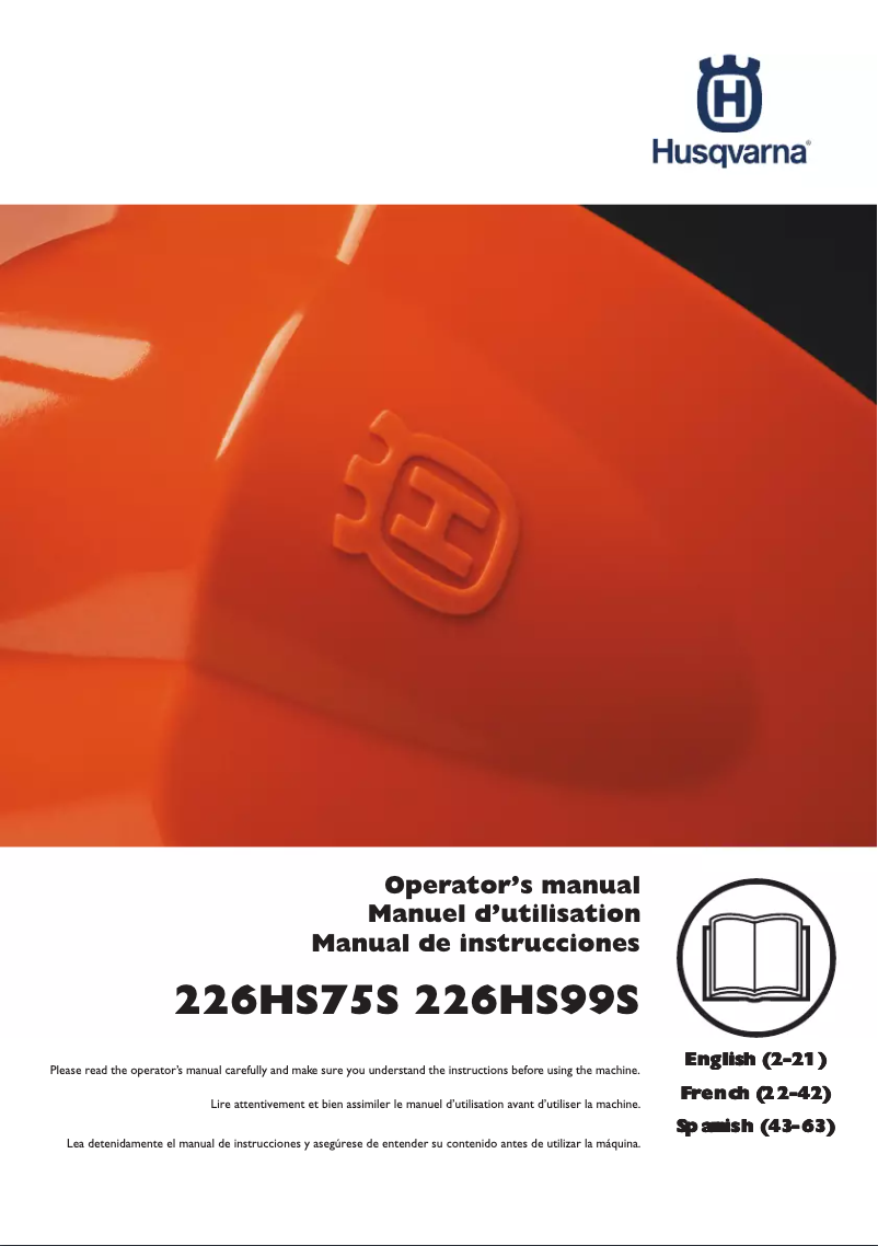 Image de la première page du manuel de l'appareil 226HS75S