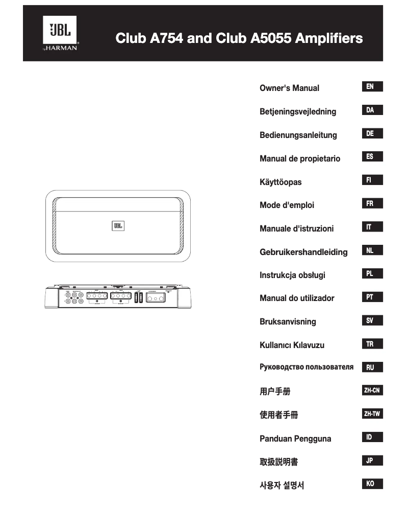Image de la première page du manuel de l'appareil Club A5055