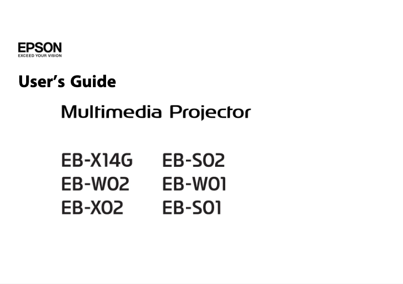 Page 1 de la notice Manuel utilisateur Epson EB-S02