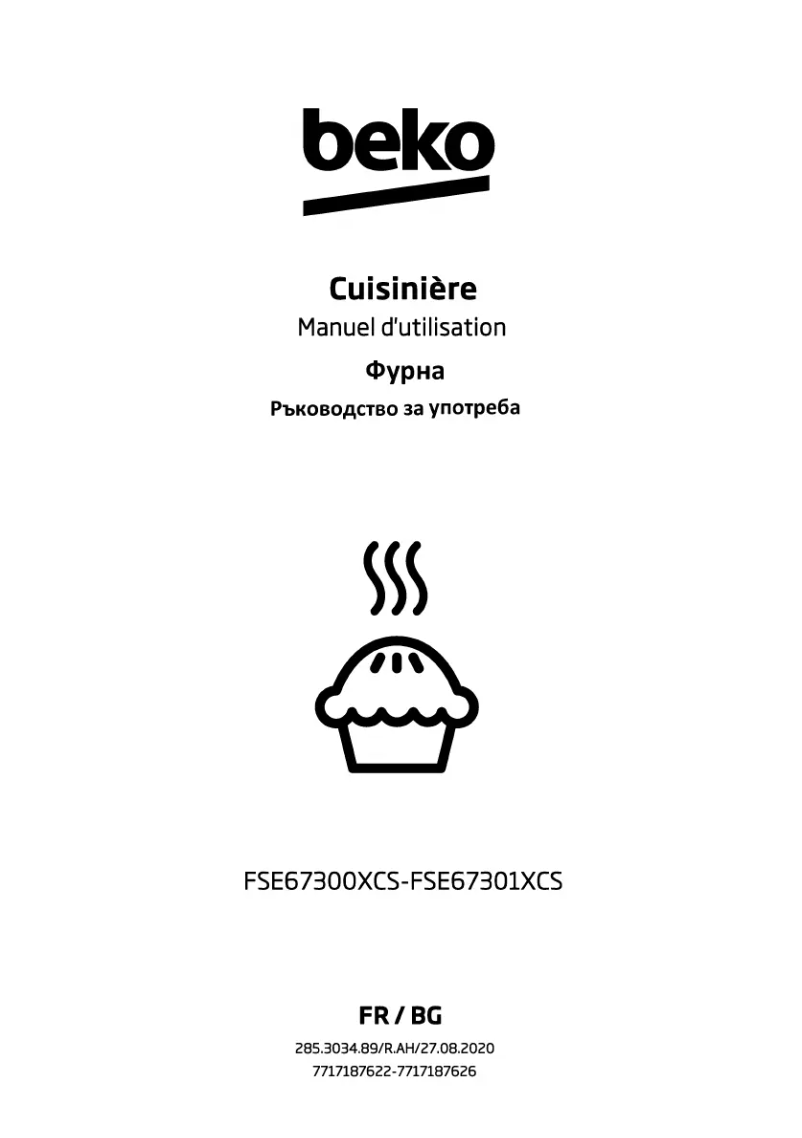 Page 1 de la notice Fiche technique Beko FSE67300XCS