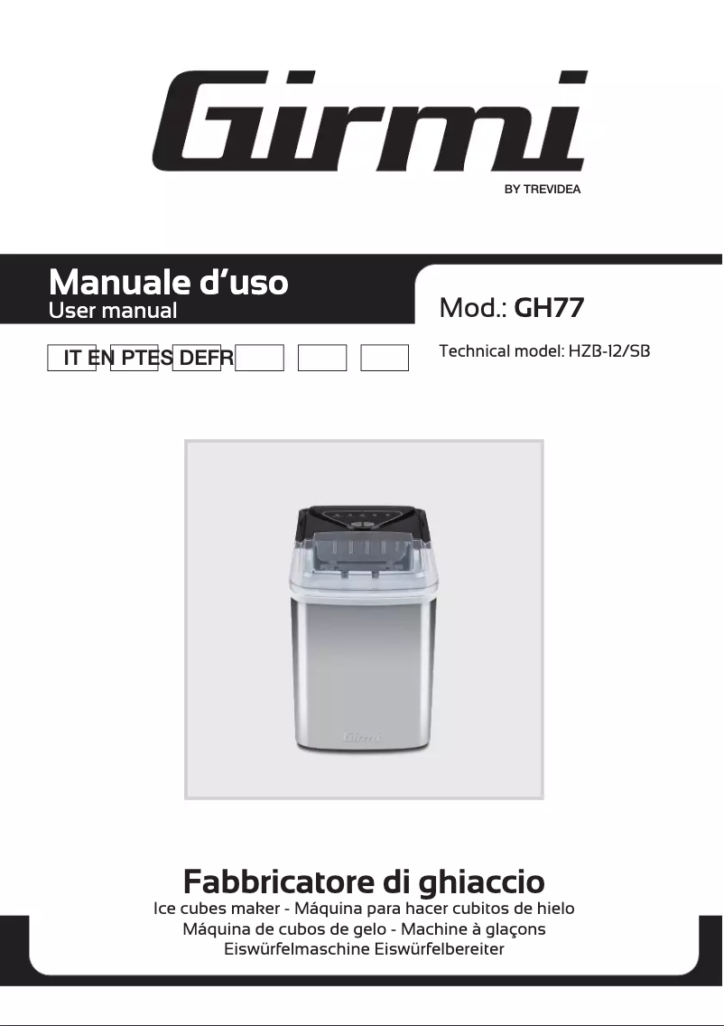 Page n°1 - Manuel utilisateur Girmi GH77
