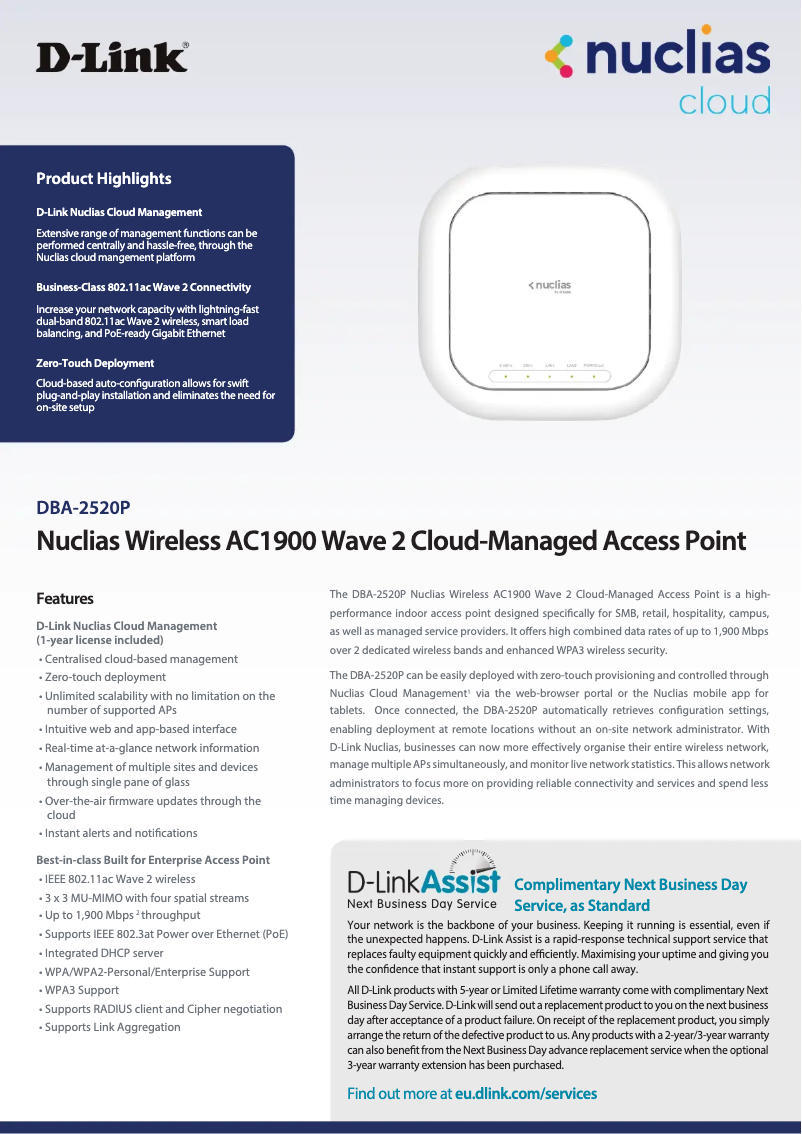 Image de la première page du manuel de l'appareil DBA-2520P