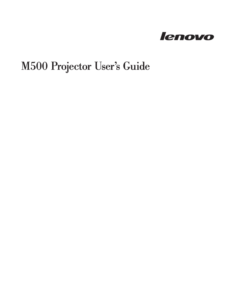 Página 1 del manual Manual de usuario Lenovo M500