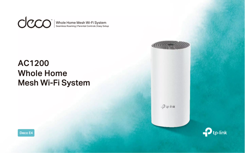 Page 1 de la notice Fiche technique TP-Link Deco E4