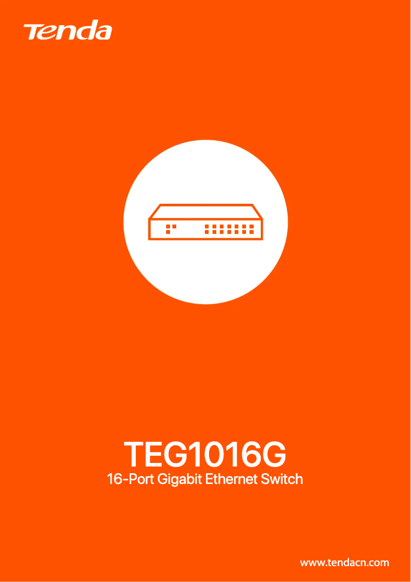 First page image of the manual for TEG1016G