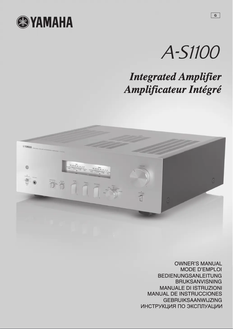 Page n°1 - Manuel utilisateur Yamaha A-S1100