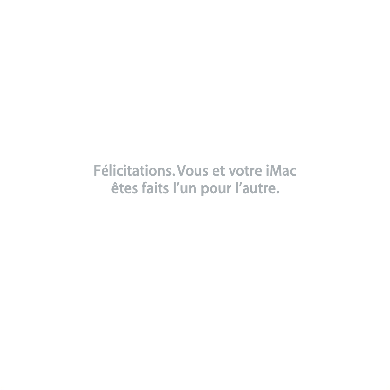 Image de la première page du manuel de l'appareil iMac
