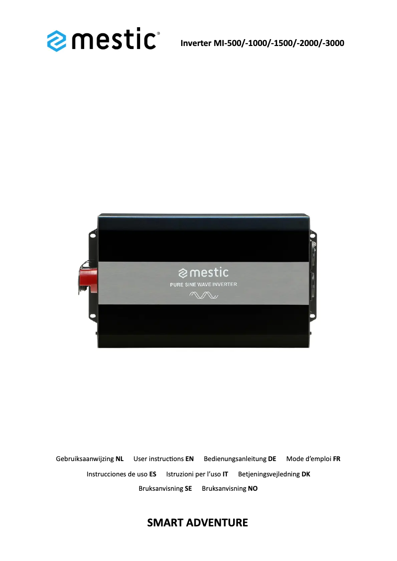 Page n°1 - Manuel utilisateur Mestic MI-500