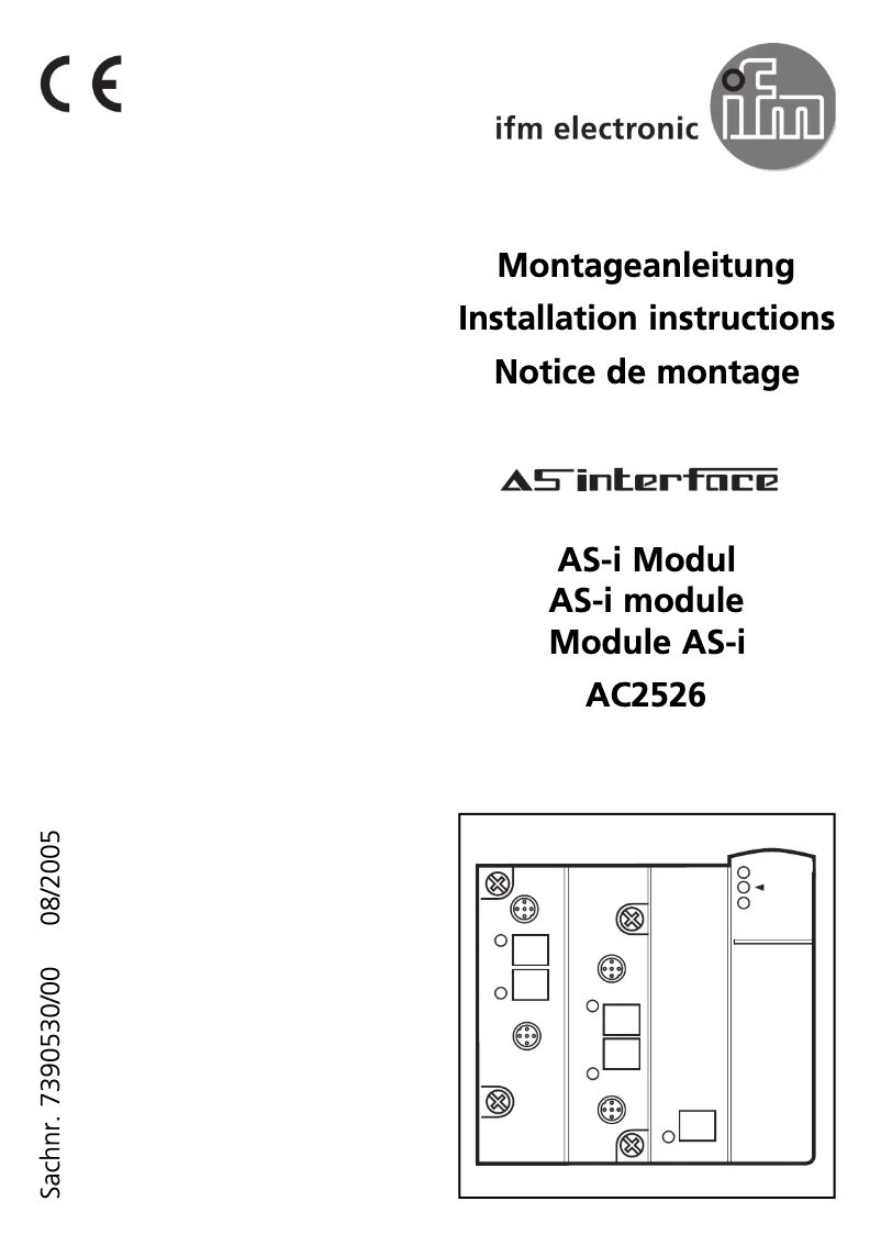 Page n°1 - Manuel utilisateur IFM AC2526