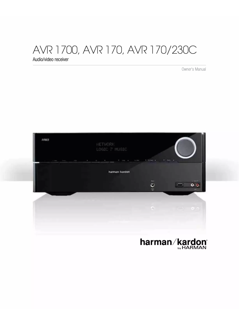 Page 1 de la notice Manuel utilisateur Harman Kardon AVR 1700