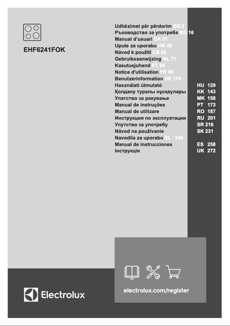 Image de la première page du manuel de l'appareil EHF6241FOK