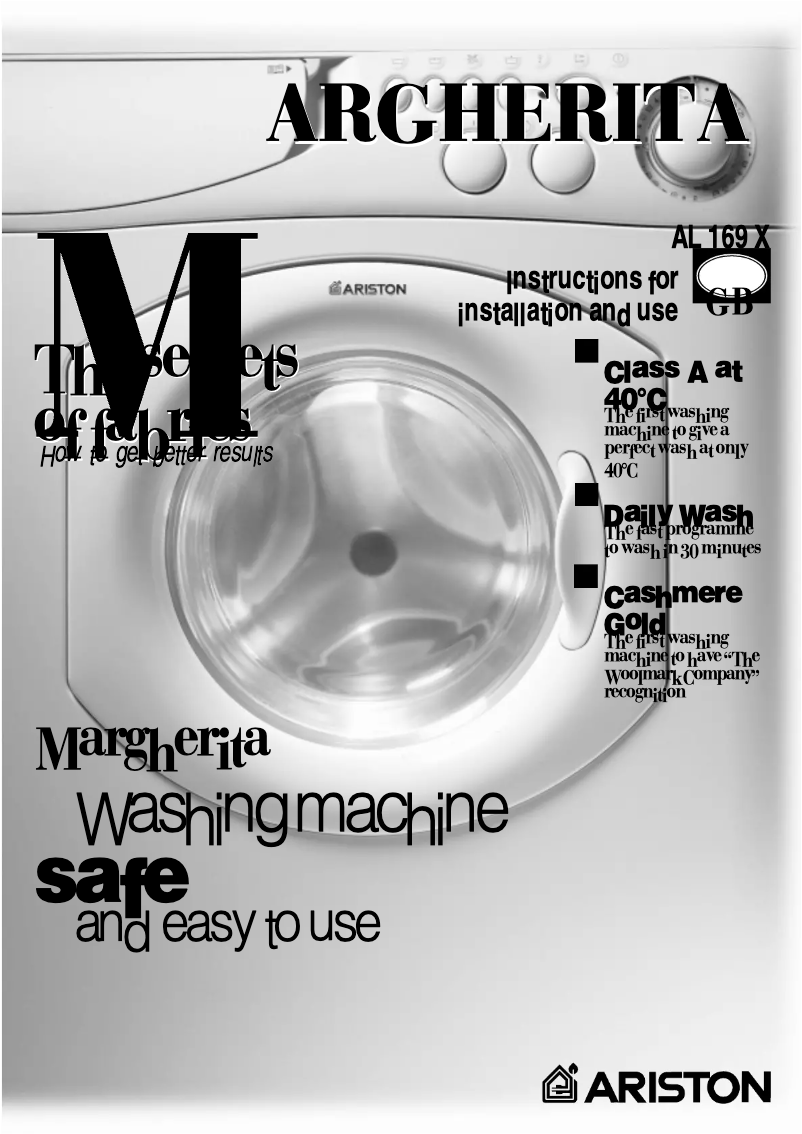 Page 1 de la notice Manuel utilisateur Hotpoint Ariston AL 169 X