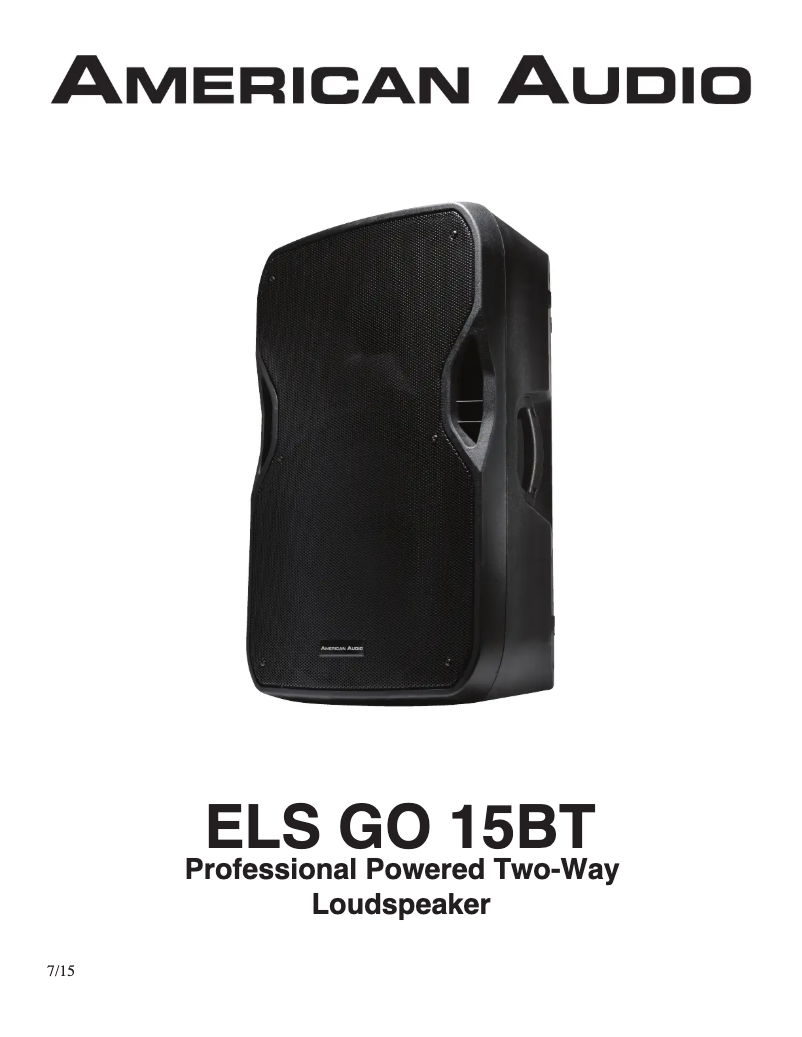 Página 1 del manual Manual de usuario Adj ELS GO 15BT