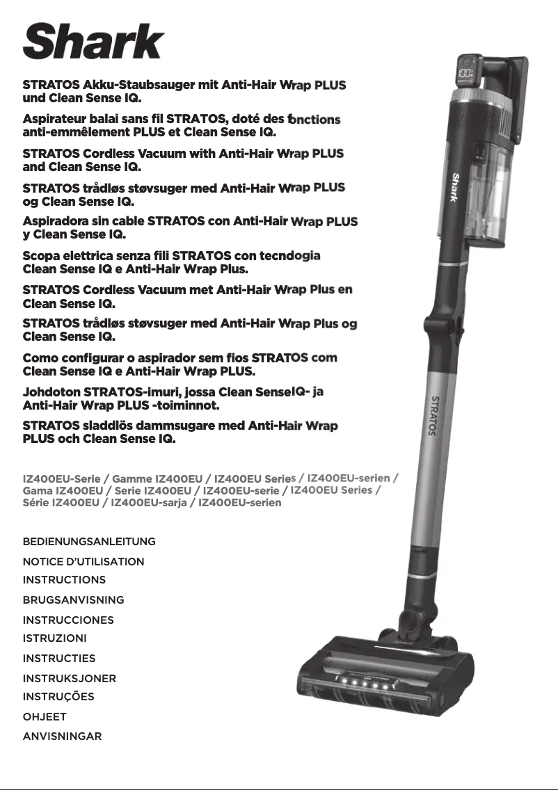 Page 1 de la notice Manuel utilisateur Shark IZ400DE