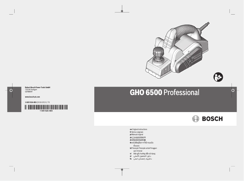 Página 1 del manual Manual de usuario Bosch GHO 6500 Professional