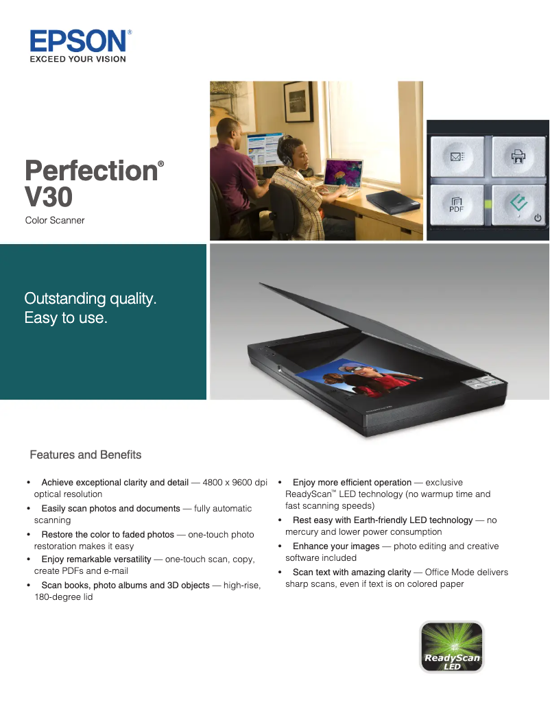 Page n°1 - Brochure Epson Perfection V30 Photo