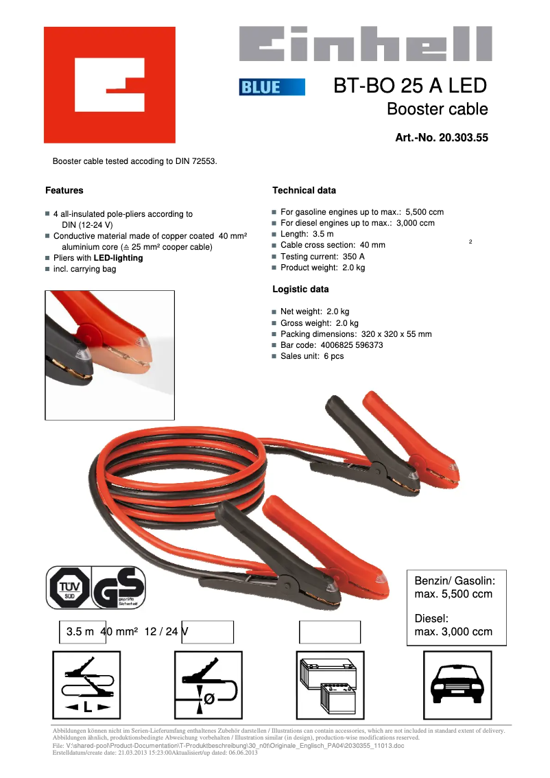 Image de la première page du manuel de l'appareil BT-BO 25 A LED