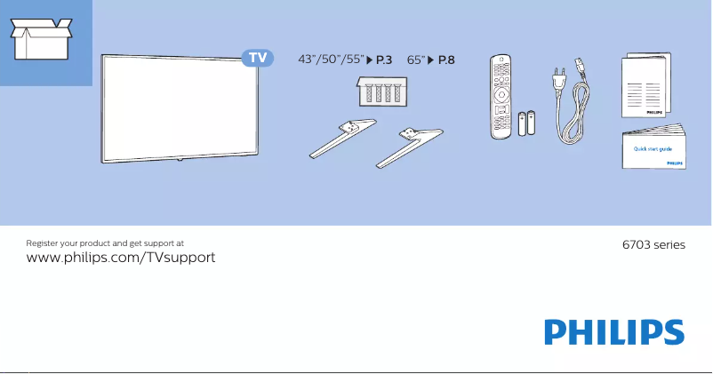 Imagen de la primera página del manual del dispositivo 65PUS6703