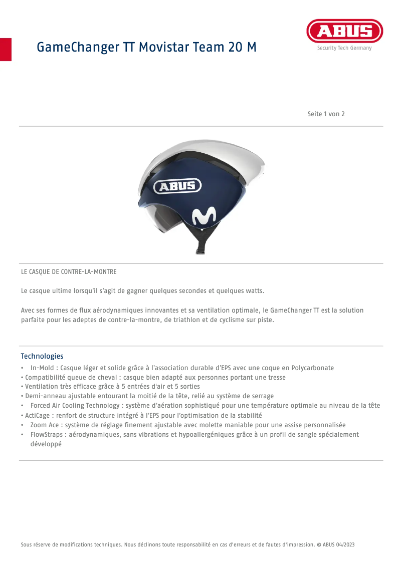 Imagen de la primera página del manual del dispositivo GameChanger TT